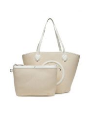 Valentino Torebka VBS7QO02CAN Kremowy. Białe torebki do ręki damskie Valentino, bez wzorów, z materiału, bez dodatków. Za 269.99 zł.