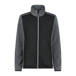 Damski polar hybrydowy CMP. Czarne kurtki damskie CMP, bez wzorów, z polaru, bez kaptura. Za 347.00 zł.