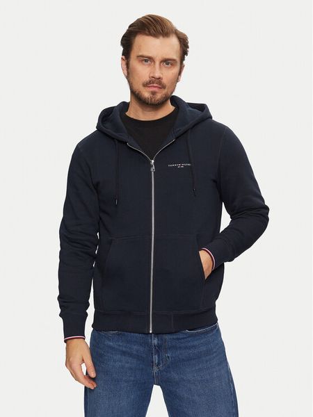 Tommy Hilfiger Bluza Small Logo MW0MW37687 Granatowy Regular Fit. Niebieskie bluzy męskie Tommy Hilfiger, m, bez wzorów, z bawełny, bez kaptura. Za 649.99 zł.
