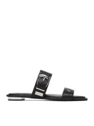 Beverly Hills Polo Club Klapki EO-R26SS09144-01 Czarny. Czarne klapki damskie Beverly Hills Polo Club, bez wzorów, ze skóry, bez obcasa. Za 279.99 zł.