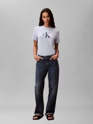 Calvin Klein Jeans Koszulka Kobiety Bawełna niebieski, S. Niebieskie t-shirty damskie Calvin Klein Jeans, s, bez wzorów, z bawełny, bez kołnierzyka. Za 119.95 zł.