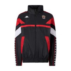 Veste OGC Nice Folist. Czarne kurtki sportowe męskie Kappa, bez wzorów, do piłki nożnej. Za 575.50 zł.
