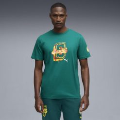 Męska koszulka Senegalu ftblCulture PUMA. Zielone koszulki sportowe męskie Puma, m, bez wzorów, bez kołnierzyka, bez ramiączek, do biegania. Za 129.00 zł.
