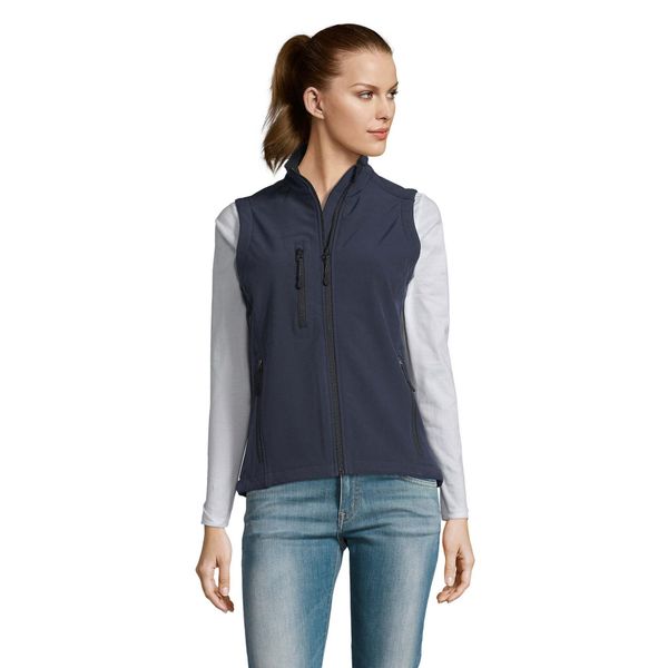 Damska Kamizelka Bez Rękawów Rallye Softshell. Niebieskie kurtki damskie SOL'S, s, bez wzorów, z softshellu, bez kaptura, trekkingowe. Za 186.99 zł.