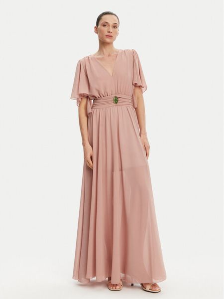 Fracomina Sukienka wieczorowa FQ25SD3011W41201 Różowy Regular Fit. Czerwone sukienki damskie Fracomina, m, bez wzorów, z syntetyku, wizytowe, bez kołnierzyka, bez ramiączek. Za 439.99 zł.