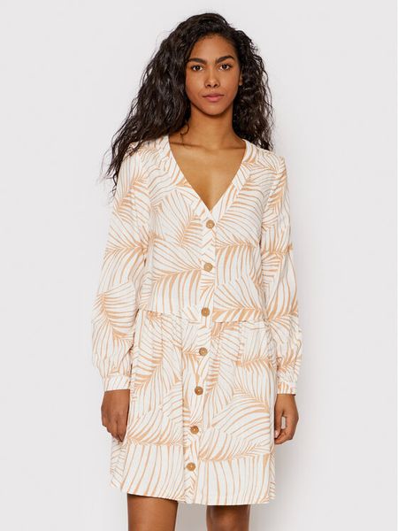 Roxy Sukienka koszulowa Wishing Girl ERJWD03628 Biały Regular Fit. Białe sukienki damskie Roxy, xs, bez wzorów, z bawełny, bez kołnierzyka, bez ramiączek, koszulowe. Za 149.99 zł.