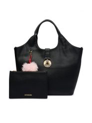 LOVE MOSCHINO Torebka JC4238PP0PKI0000 Czarny. Czarne torebki do ręki damskie Love Moschino, bez wzorów, ze skóry, bez dodatków. Za 1,119.00 zł.