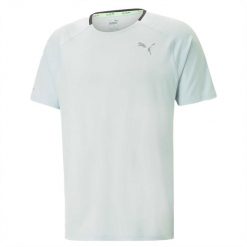 Koszulka do biegania męska PUMA Run Cloudspun. Zielone koszulki sportowe męskie Puma, m, bez wzorów, bez kołnierzyka, bez ramiączek, do biegania. Za 119.99 zł.