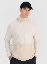 4F Bluza treningowa rozpinana z kapturem męska 4F x Robert Lewandowski - biała XXL. Białe bluzy męskie 4f, m, bez wzorów, z dzianiny, z kapturem, na fitness i siłownię. Za 269.99 zł.