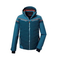 Kurtka narciarska pikowana z odpinanym kapturem rozpinana na zamek męska. Niebieskie kurtki męskie KILLTEC, m, bez wzorów, narciarskie. W wyprzedaży za 799.99 zł.