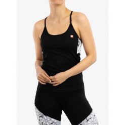 Top wspinaczkowy damski Ocun Arista. Czarne koszulki sportowe damskie Ocun, m, bez wzorów, bez kołnierzyka, bez ramiączek. Za 119.99 zł.
