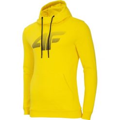 Bluza męska BLM303 - żółty. Żółte bluzy męskie 4f, m, bez wzorów, z dzianiny, z kapturem. Za 119.99 zł.