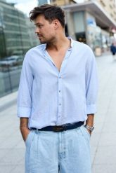 Pasek męski skórzany klamra automatyczna granatowy Beltimore A43 : Kolory - granatowy, Rozmiar pasków - r.130-145 cm. Niebieskie paski damskie bez wzorów, ze skóry, wizytowe. Za 64.99 zł.