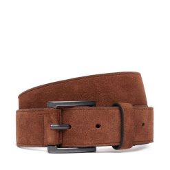 Pasek Tommy Hilfiger. Brązowe paski damskie Tommy Hilfiger, bez wzorów. Za 229.99 zł.