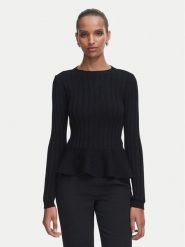 Rinascimento Bluzka CFM0012308003 Czarny Slim Fit. Czarne bluzki damskie Rinascimento, l, bez wzorów, z syntetyku, bez kołnierzyka, bez ramiączek. Za 519.99 zł.