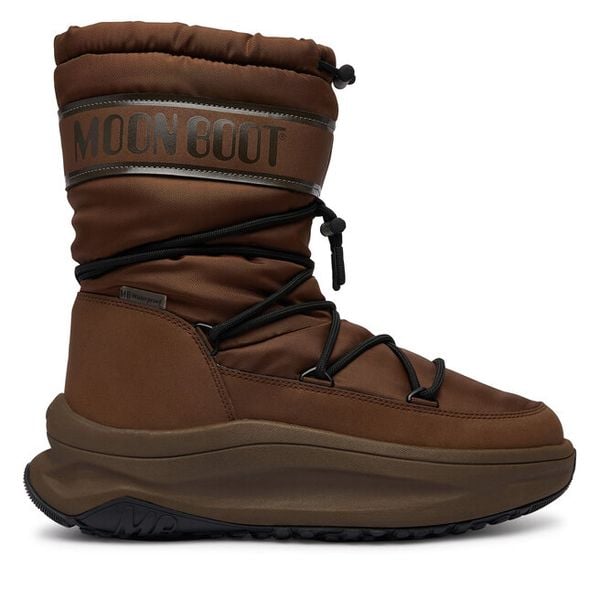 Śniegowce Moon Boot. Brązowe śniegowce i trapery męskie Moon Boot, z polaru, bez zapięcia. Za 989.99 zł.
