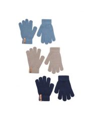Beverly Hills Polo Club Rękawiczki CEO-ACCCS-BHPC-03(3-PACK) Niebieski. Niebieskie rękawiczki dziecięce Beverly Hills Polo Club, bez wzorów, z dzianiny. Za 29.99 zł.