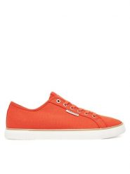 Calvin Klein Jeans Tenisówki Ess Vulc Low Mg Cv YM0YM01301 Pomarańczowy. Brązowe trampki męskie Calvin Klein Jeans, bez wzorów, z jeansu, bez zapięcia. Za 189.99 zł.