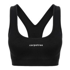 Biustonosz treningowy Carpatree Blaze Seamless sepia black. Czarne obuwie sportowe damskie Carpatree, bez wzorów, na fitness i siłownię. Za 83.99 zł.
