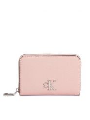 Calvin Klein Jeans Portfel Minimal Monogram M Zip Around T K60K611970 Różowy. Czerwone portfele damskie Calvin Klein Jeans, bez wzorów, z jeansu. Za 229.99 zł.