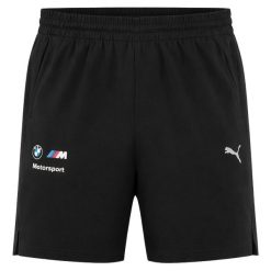 Szorty Puma BMW Motorsport 7". Czarne krótkie spodenki sportowe męskie Puma, l, bez wzorów, z bawełny, do biegania. Za 212.00 zł.