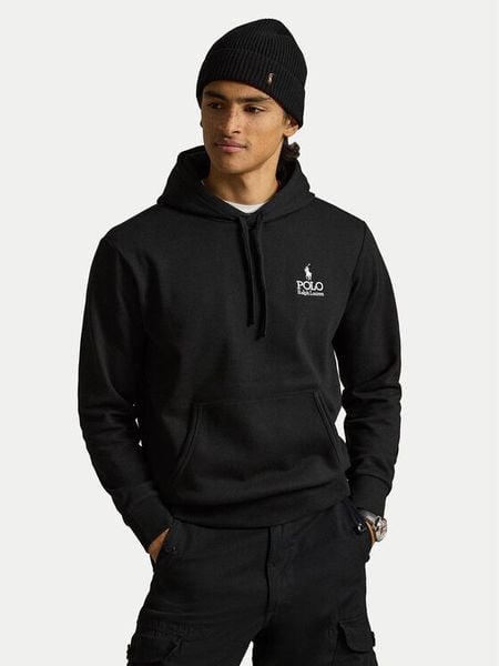 Polo Ralph Lauren Bluza 710B14661006 Czarny Regular Fit. Czarne bluzy męskie Polo Ralph Lauren, m, bez wzorów, z bawełny, bez kaptura. Za 594.99 zł.