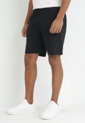 Czarne Szorty z Regulowanym Stanem i Gumką w Pasie Dolola. Czarne krótkie spodenki sportowe męskie Born2be, m, bez wzorów, z tkaniny. Za 74.99 zł.