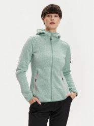 CMP Bluza 3H19826 Zielony Regular Fit. Zielone bluzy damskie CMP, bez wzorów, z syntetyku, bez kaptura. Za 199.99 zł.