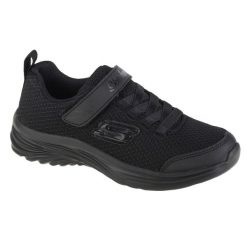Buty do chodzenia dziewczęce, Skechers Dreamy Dancer Miss Minimalistic. Czarne buty sportowe dziewczęce Skechers, bez wzorów, bez zapięcia, trekkingowe. Za 139.99 zł.