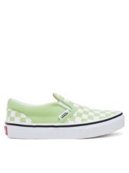 Vans Tenisówki Classic Slip-On VN000D0JE2Y1 Zielony. Zielone trampki i tenisówki dziewczęce Vans, bez wzorów, z materiału, bez zapięcia. Za 149.99 zł.