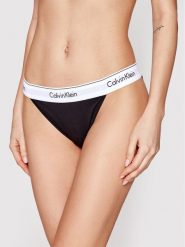Calvin Klein Underwear Figi klasyczne Tanga 000QF4977A Czarny. Czarne figi damskie Calvin Klein Underwear, xl, bez wzorów, z bawełny. Za 59.99 zł.