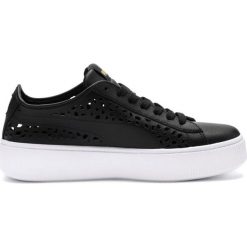 Czarne Buty Puma Vikky Stacked Laser Cut 369378 01. Czarne obuwie sportowe damskie Puma, bez wzorów, Adidas Advantage. W wyprzedaży za 289.00 zł.