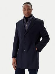 Bugatti Płaszcz wełniany 821628-84221 M Granatowy Regular Fit. Niebieskie płaszcze męskie Bugatti, na zimę, m, bez wzorów, z syntetyku, bez kaptura. Za 2,099.00 zł.