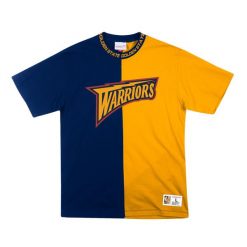 Koszulka Golden State Warriors nba split color. Niebieskie koszulki sportowe męskie Mitchell & Ness, bez wzorów, bez kołnierzyka, bez ramiączek, do koszykówki. Za 258.00 zł.