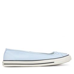 Baleriny Converse. Niebieskie baleriny damskie Converse, bez wzorów, retro, bez obcasa. Za 199.99 zł.