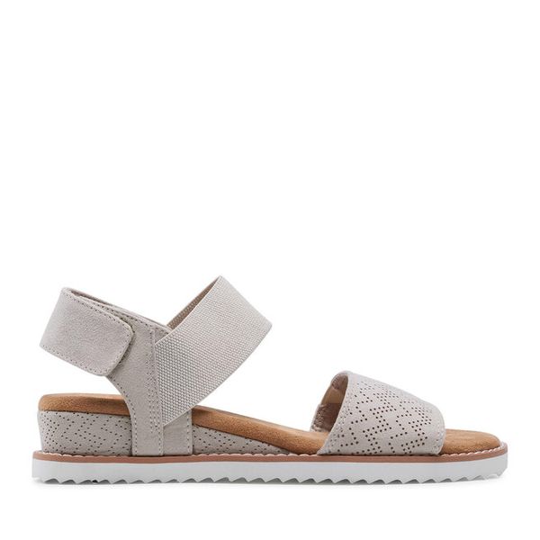 Sandały Skechers. Brązowe klapki damskie Skechers, bez wzorów, bez obcasa, na płaskiej podeszwie, bez zapięcia. Za 199.99 zł.