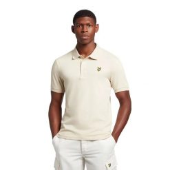 Zwykła koszulka polo Lyle & Scott. Brązowe koszulki polo męskie LYLE AND SCOTT, s, bez wzorów, z bawełny, klasyczne, bez ramiączek. Za 226.50 zł.
