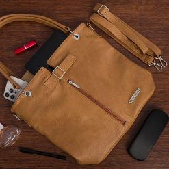 Torebka Damska Shopper Skóra Naturalna Miękka Beltimore Camel 935. Brązowe torebki shopper damskie bez wzorów, ze skóry, bez dodatków. Za 189.99 zł.