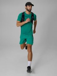 4F Spodenki do biegania szybkoschnące męskie - zielone M. Zielone krótkie spodenki sportowe męskie 4f, l, bez wzorów, do biegania. Za 199.99 zł.