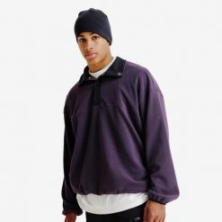 Bluza polarowa męska Lifetech. Fioletowe bluzy męskie Decathlon, m, bez wzorów, z materiału, bez kaptura. Za 119.99 zł.