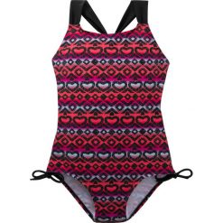 Kostium kąpielowy dziewczęcy bonprix czarno-neonowy. Czarne stroje kąpielowe dla dziewczynek bonprix, bez wzorów. Za 44.99 zł.