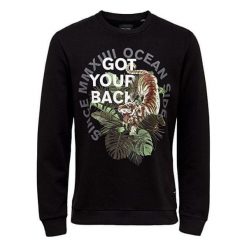 ONLY&SONS Męska sweter Pedley Crew Sweat Black (rozmiar S). Czarne swetry przez głowę męskie Only&Sons, m, bez wzorów, bez kołnierzyka. W wyprzedaży za 91.00 zł.
