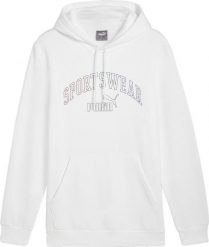 Bluza sportowa męska Puma Ess Logo LAB Gradient Hoodie FL. Białe bluzy męskie Puma, m, bez wzorów, z bawełny, z kapturem. Za 179.00 zł.