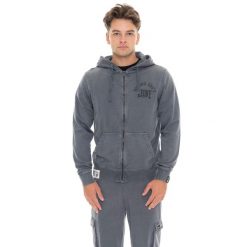 Leone 1947 Vintage Dept Herren Winter-Kapuzenpullover mit Reißverschluss. Szare bluzy męskie LEONE 1947 APPAREL, z bawełny, bez zapięcia, na fitness i siłownię. W wyprzedaży za 221.03 zł.