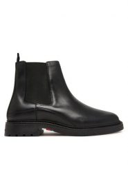 Tommy Hilfiger Sztyblety Corporate Casual Lth Chelsea FM0FM05966 Czarny. Czarne botki męskie Tommy Hilfiger, bez wzorów, ze skóry, casualowe, bez zapięcia. Za 649.99 zł.