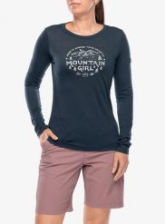 Bluza damska bez kaptura Super.natural Mountain Girl LS. Niebieskie bluzy damskie super.natural, l, bez wzorów, z materiału, bez kaptura. Za 384.99 zł.