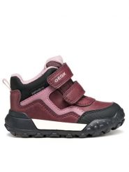 Geox Śniegowce B Trekkyup B Ab B566MB 0MEFU C7329 M Bordowy. Czerwone buty zimowe dziewczęce Geox, bez wzorów, ze skóry, bez zapięcia. Za 219.99 zł.