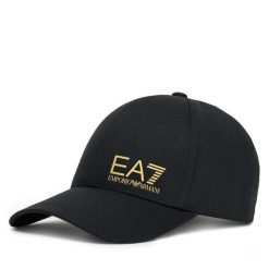 Czapka z daszkiem EA7 Emporio Armani. Czarne czapki i kapelusze damskie EA7 Emporio Armani, bez wzorów. Za 169.99 zł.