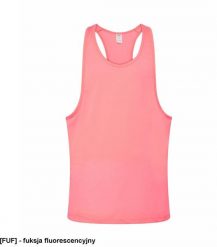 JHK - Sportowo-plażowy t-shirt bez rękawków fuksja fluorescencyjny M. Czerwone koszulki sportowe męskie JHK, m, bez wzorów, sportowe, bez kołnierzyka. Za 22.10 zł.
