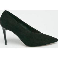 Badura - Szpilki. Szare szpilki damskie Badura, z materiału. W wyprzedaży za 249.90 zł.